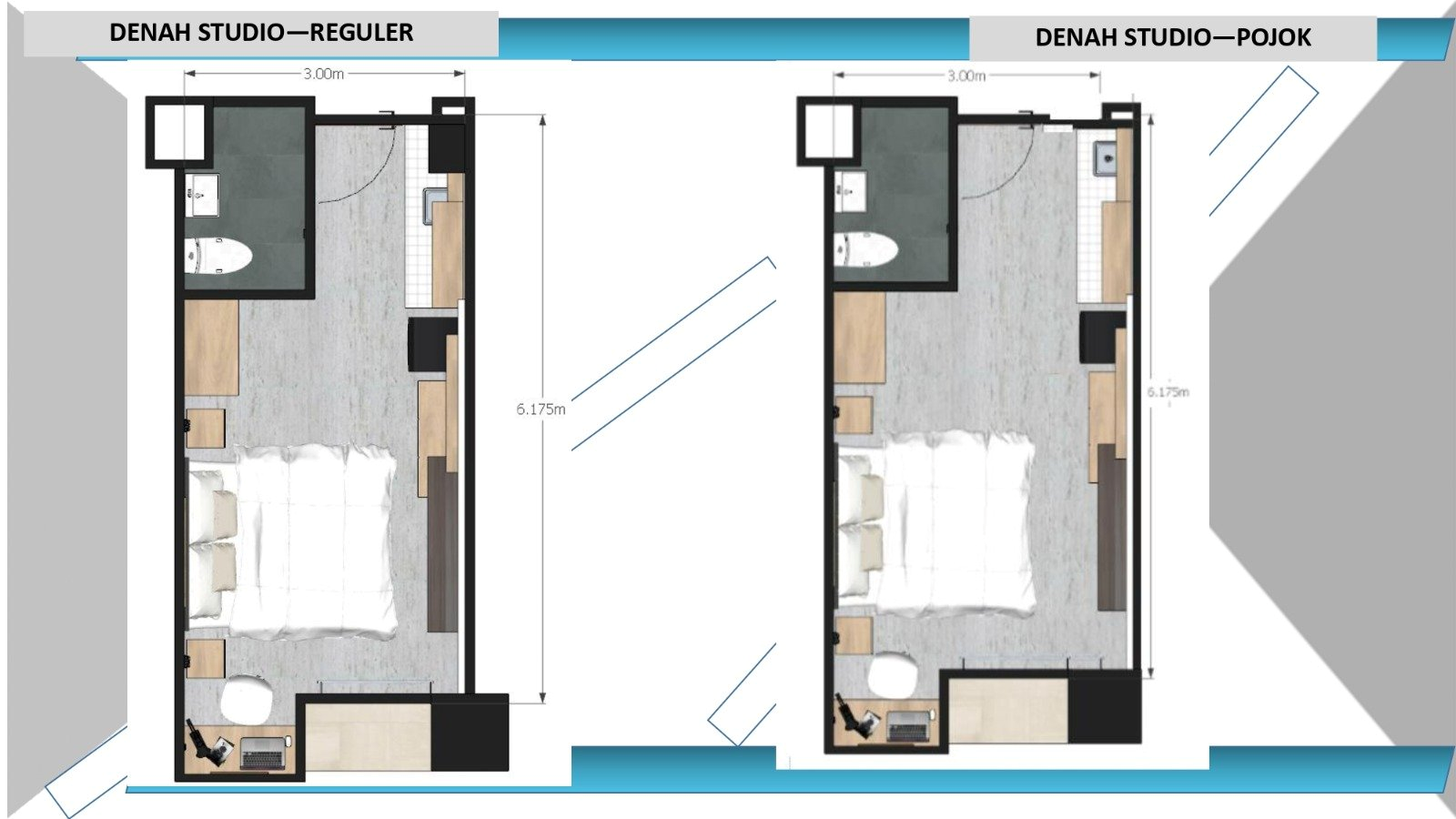 Tower B - Lantai 3 - 1BR 3